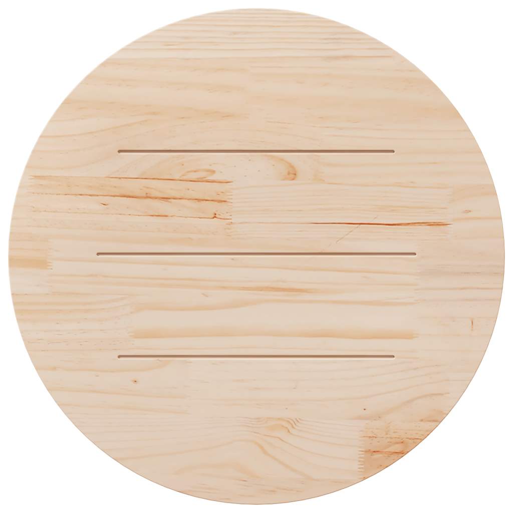 vidaXL Dessus de table Ø90x2,5 cm Bois de pin massif