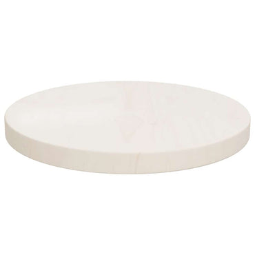 vidaXL Dessus de table rond Ø 30x2,5 cm Bois de pin massif Blanc