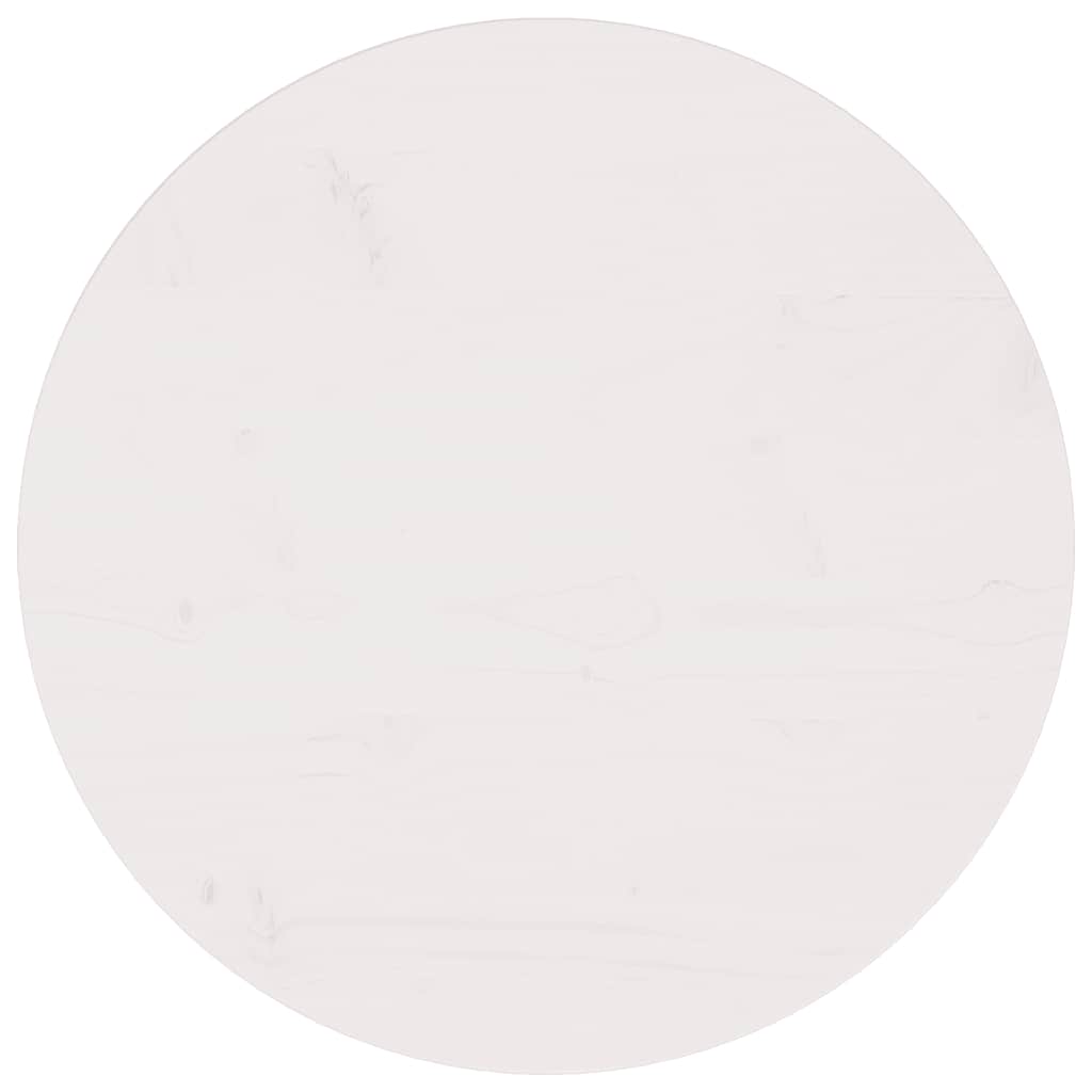 vidaXL Plateau de table Blanc Ø60x2,5 cm Pin massif