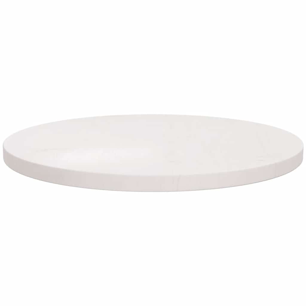vidaXL Plateau de table Blanc Ø60x2,5 cm Pin massif