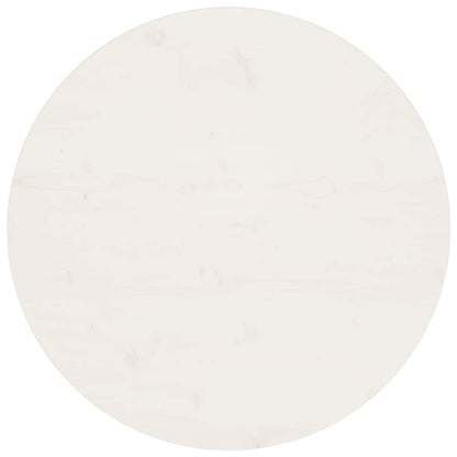 vidaXL Tischplatte Weiß Ø70x2,5 cm Massivholz Kiefer
