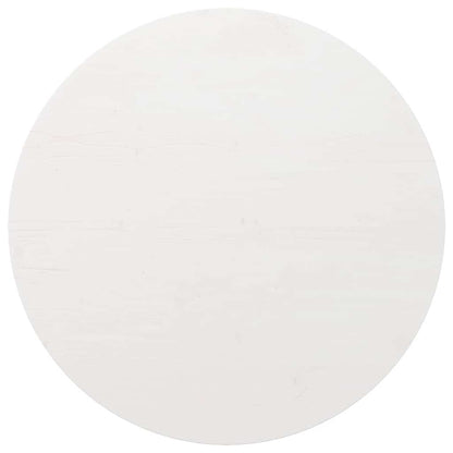 vidaXL Tischplatte Weiß Ø80x2,5 cm Massivholz Kiefer
