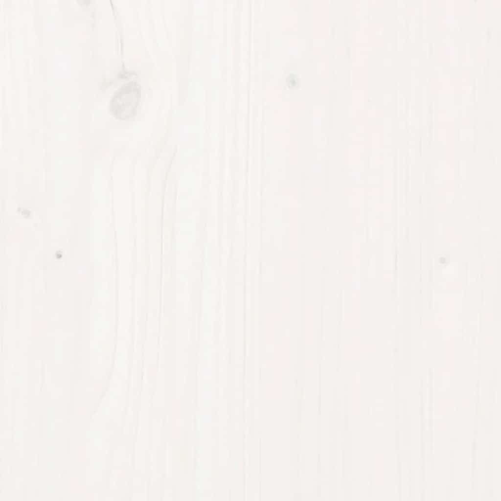 Tischplatte Weiß Ø90x2,5 cm Massivholz Kiefer