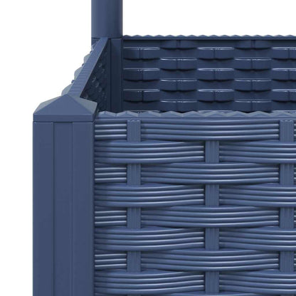 vidaXL Jardinière avec treillis gris-bleu 80x80x136 cm PP