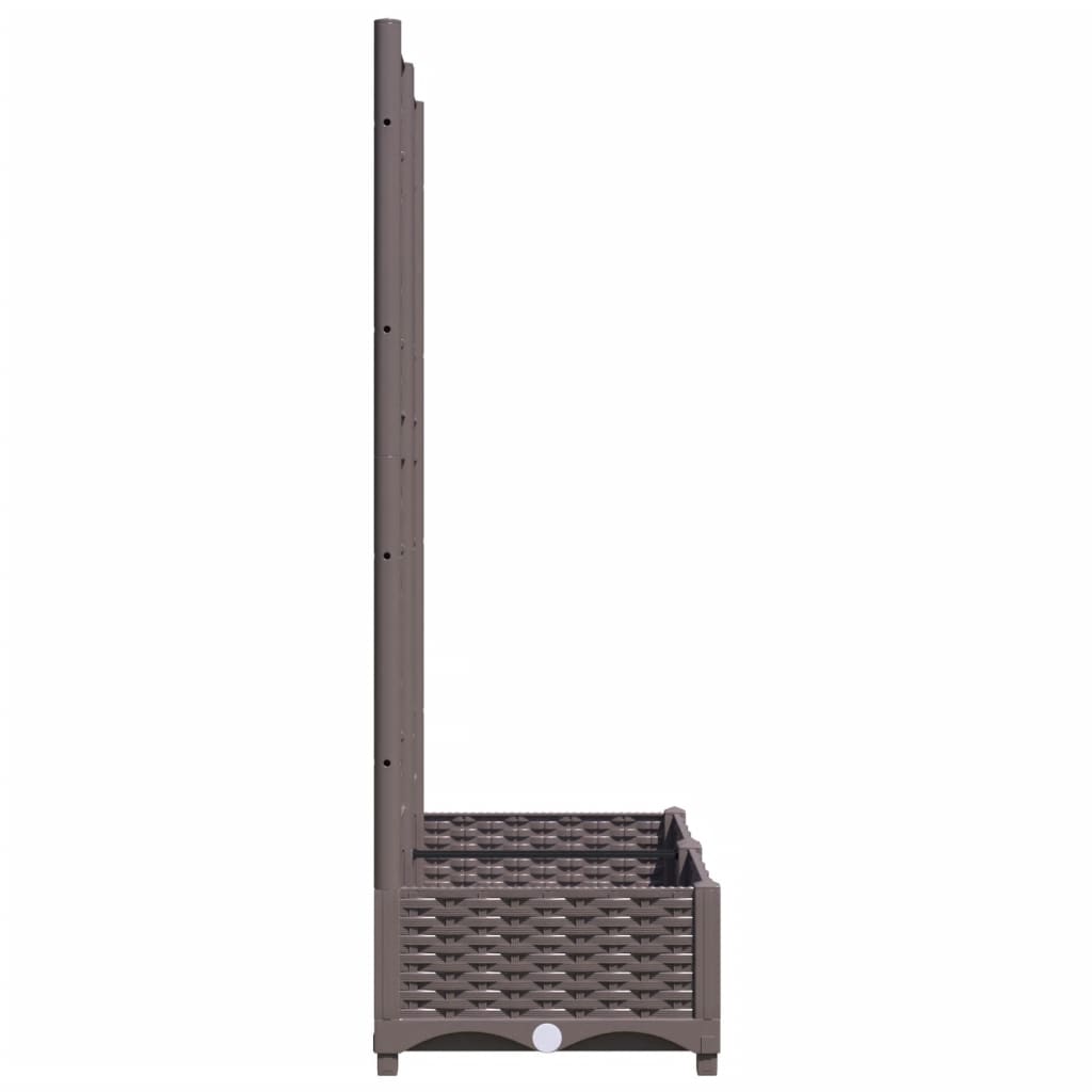 vidaXL Pflanzkübel mit Rankgitter Braun 80x40x121,5 cm PP