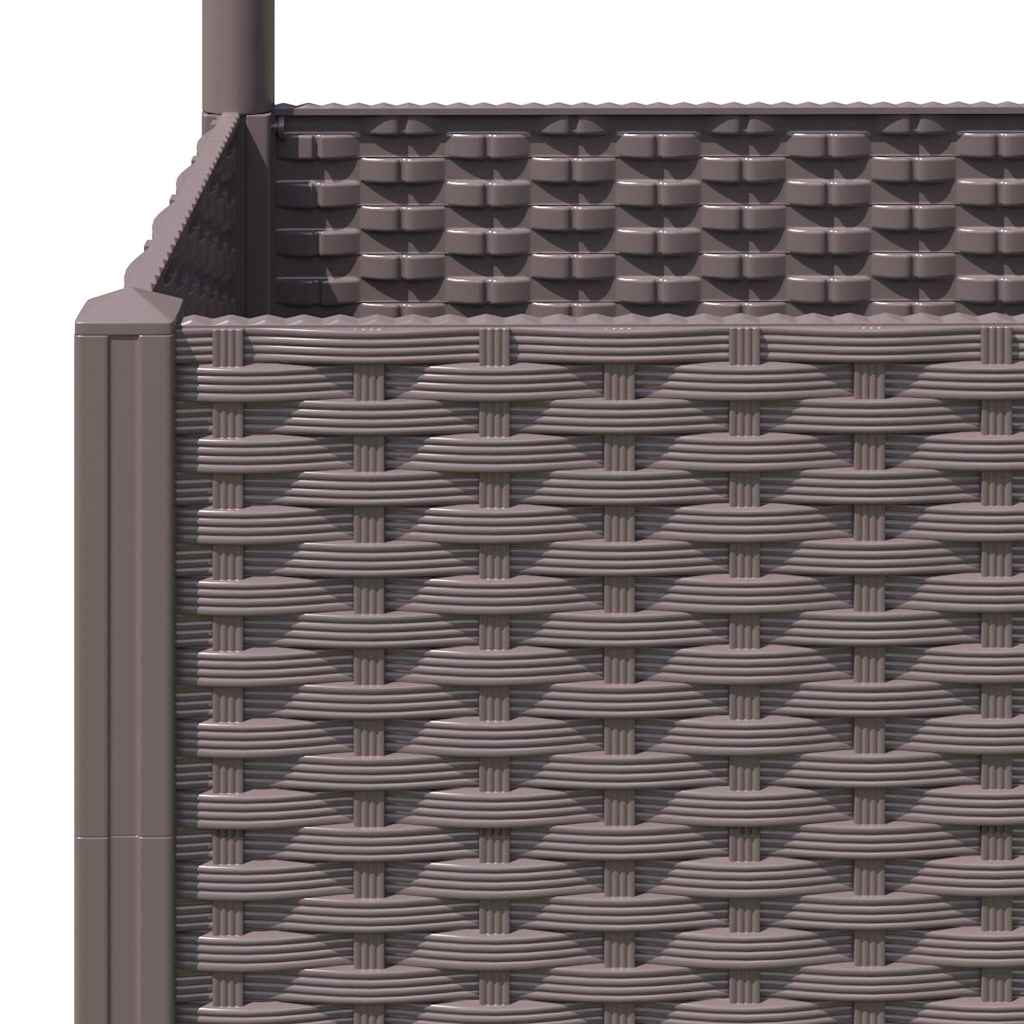 vidaXL Garten-Pflanzgefäß mit Spalier Braun 120 x 40 x 136 cm PP