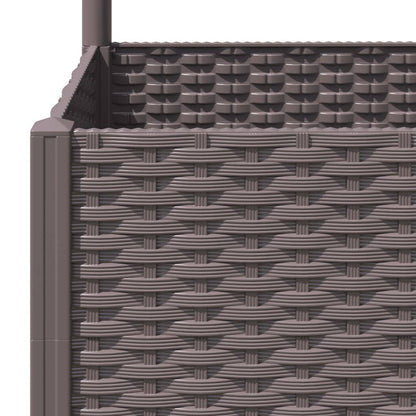 vidaXL Pflanzkübel mit Rankgitter Braun 80x80x136 cm PP