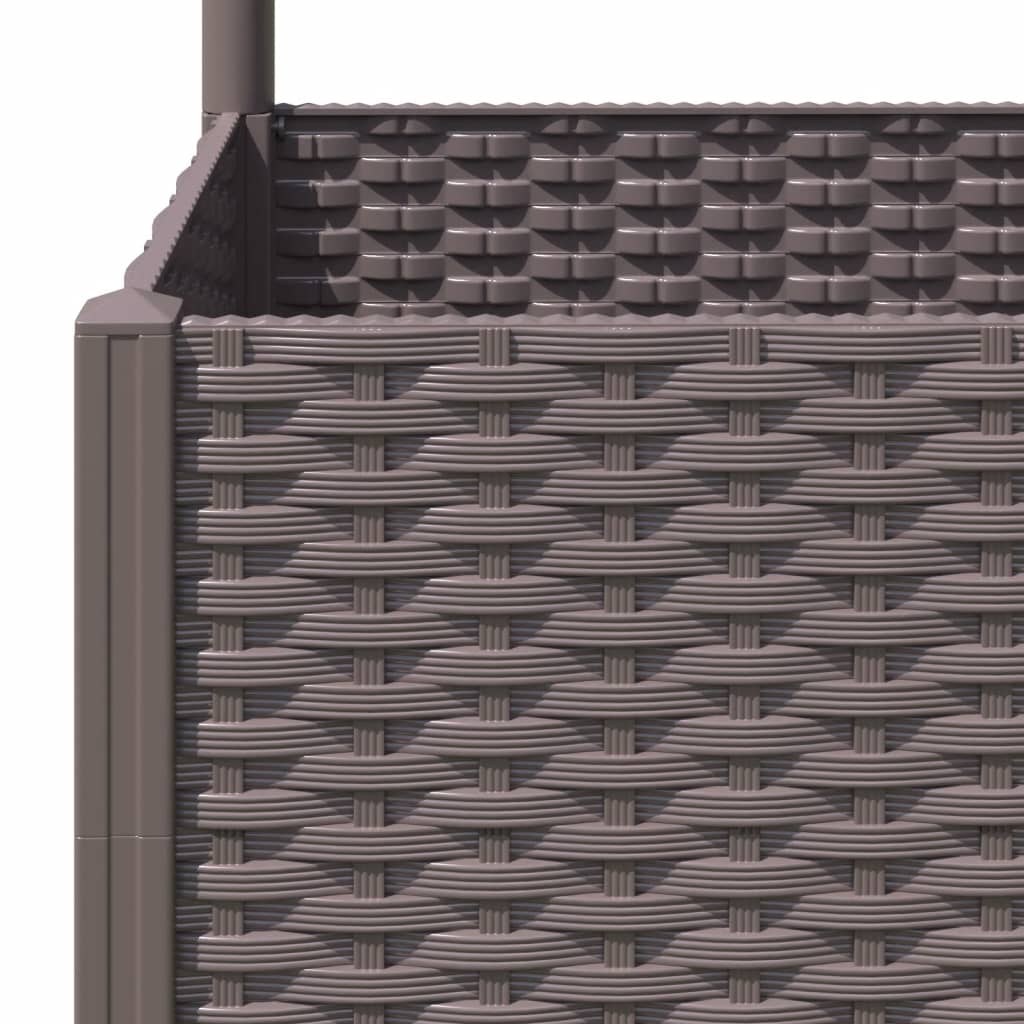 vidaXL Jardinière avec treillis marron 120x120x136 cm PP