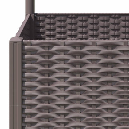 vidaXL Jardinière avec treillis marron 120x120x136 cm PP