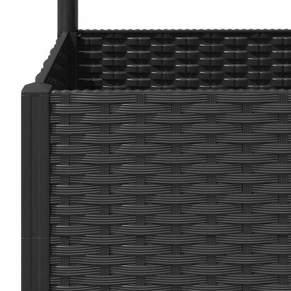 vidaXL Garten-Pflanzgefäß mit Spalier Schwarz 120 x 40 x 136 cm PP