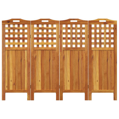 vidaXL 4-tlg. Paravent 162x2x115 cm Massivholz Akazie