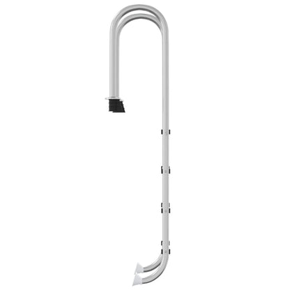 vidaXL Pool-Leiter 54x38x184,5 cm Edelstahl 304