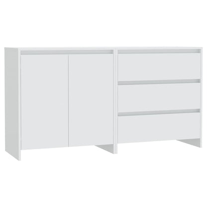 vidaXL Buffet bas 2 pièces, Blanc, Bois d'ingénierie
