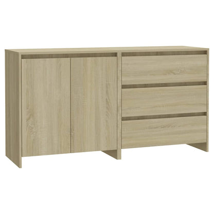 vidaXL Enfilade 2 pcs Chêne Sonoma Aggloméré