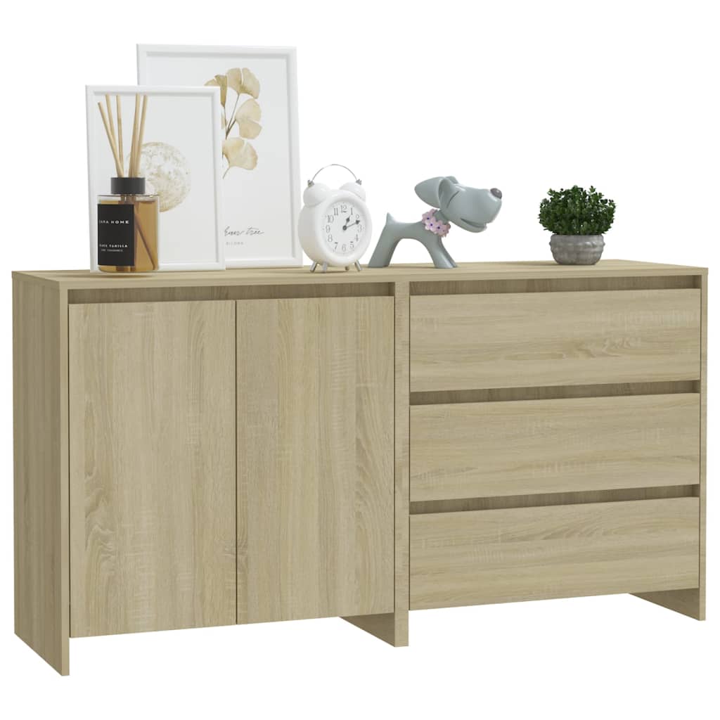 vidaXL Enfilade 2 pcs Chêne Sonoma Aggloméré