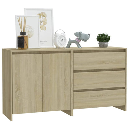 vidaXL Enfilade 2 pcs Chêne Sonoma Aggloméré