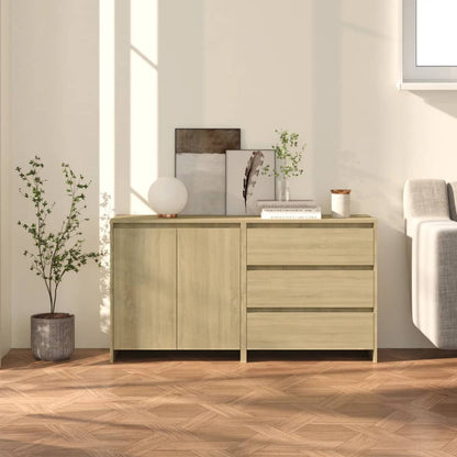 vidaXL Enfilade 2 pcs Chêne Sonoma Aggloméré