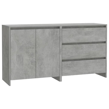vidaXL Lot de 2 buffets gris béton en bois d'ingénierie