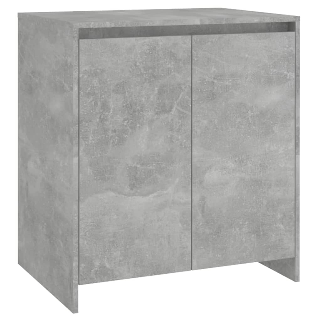 vidaXL Lot de 2 buffets gris béton en bois d'ingénierie