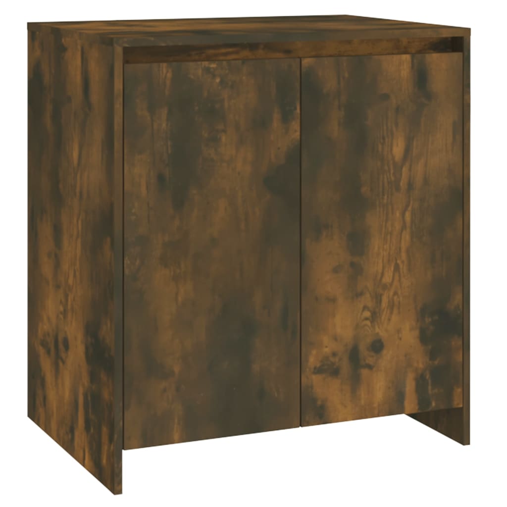 vidaXL Buffet 2 pièces en bois d'ingénierie chêne fumé