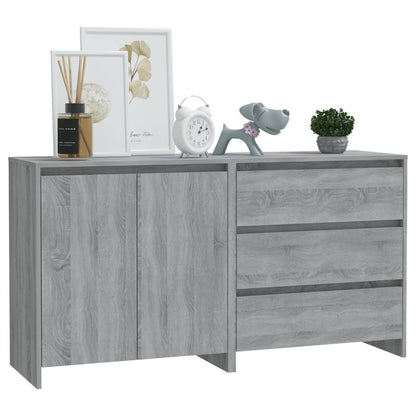 vidaXL Buffet 2 pièces gris Sonoma, bois d'ingénierie