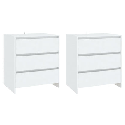 vidaXL Buffet 3 pièces blanc bois d'ingénierie