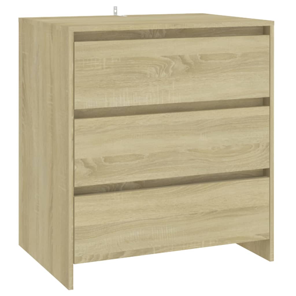 vidaXL Commode 3 pièces en aggloméré chêne sonoma