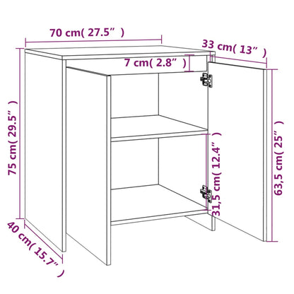 vidaXL Commode 3 pièces en aggloméré chêne sonoma