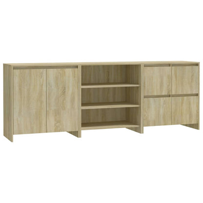 vidaXL Buffet 3 pièces chêne Sonoma bois d'ingénierie