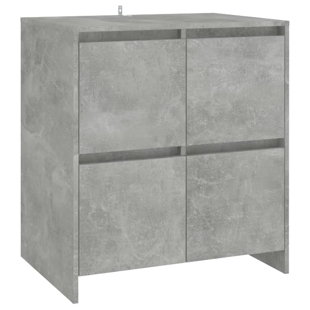 vidaXL Meuble de rangement 3 pcs. Gris béton Bois d'ingénierie