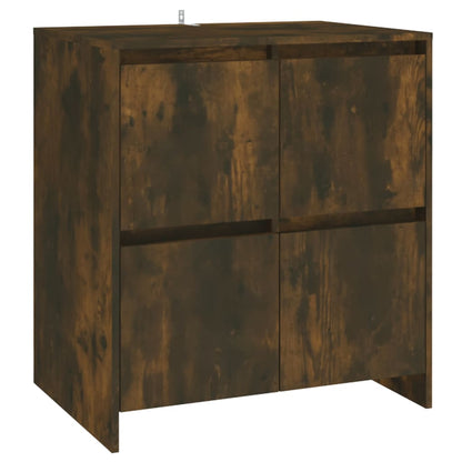 vidaXL 3-tlg. Sideboard Räuchereiche Holzwerkstoff