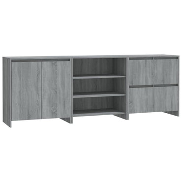 vidaXL Enfilade 3 pcs Gris Sonoma Bois d'ingénierie
