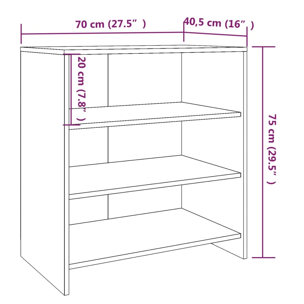 vidaXL Enfilade 3 pcs Gris Sonoma Bois d'ingénierie