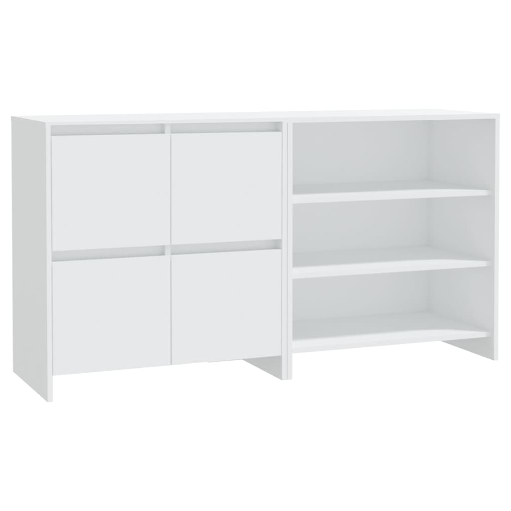vidaXL Buffet bas 2 pièces, Blanc, Bois d'ingénierie