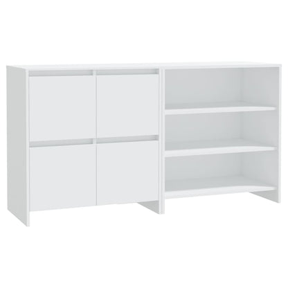 vidaXL Buffet bas 2 pièces, Blanc, Bois d'ingénierie