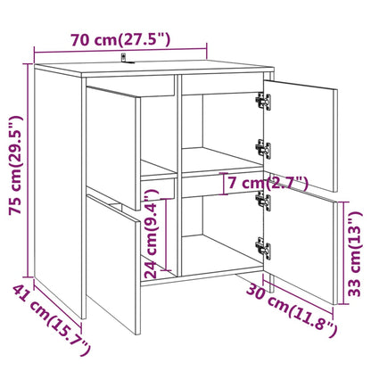 vidaXL Buffet bas 2 pièces, Blanc, Bois d'ingénierie