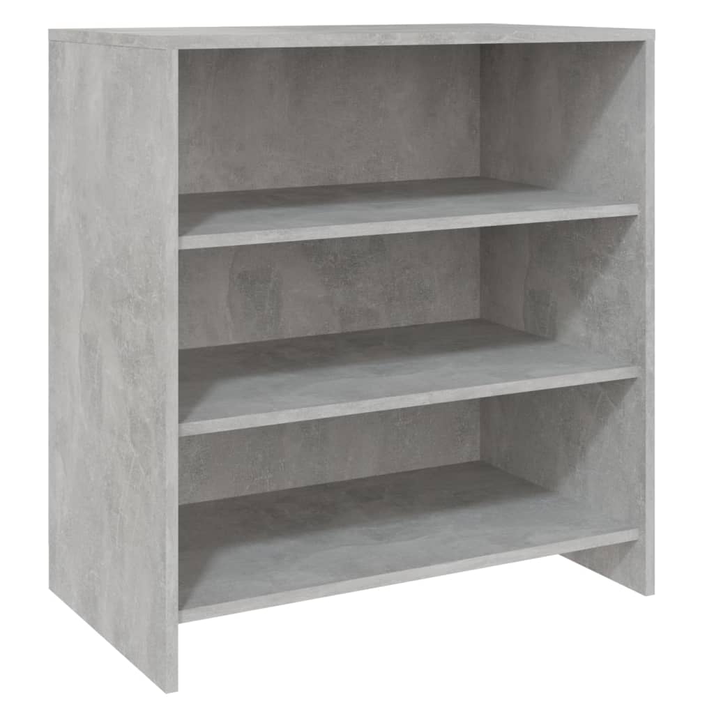 vidaXL Lot de 2 buffets gris béton en bois d'ingénierie