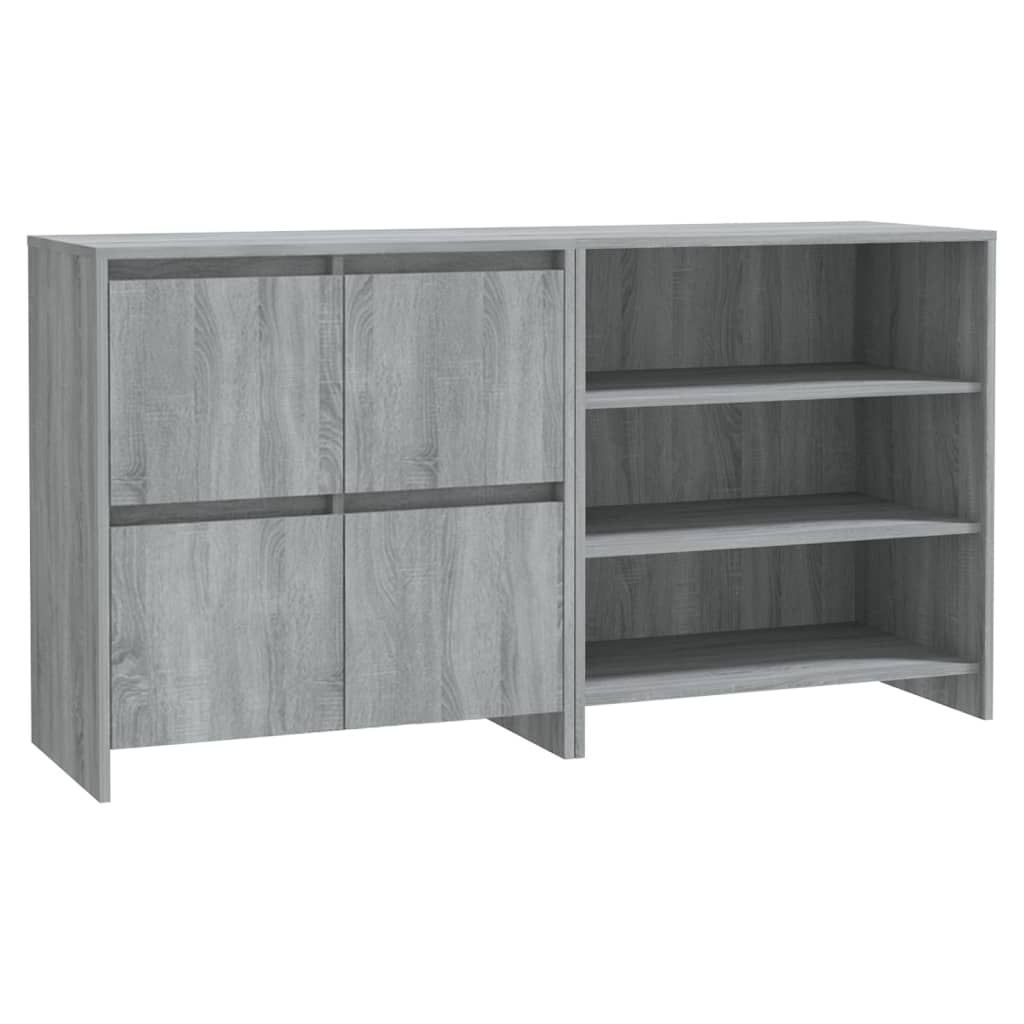 vidaXL Buffet 2 pièces gris Sonoma, bois d'ingénierie