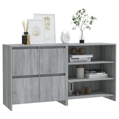 vidaXL Buffet 2 pièces gris Sonoma, bois d'ingénierie
