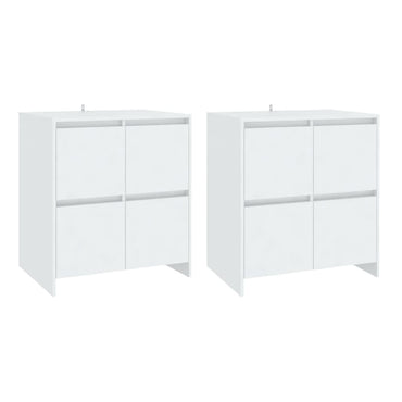 vidaXL Sideboards 2 Stk. Weiß 70x41x75 cm Holzwerkstoff