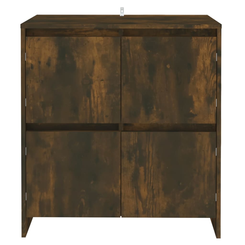 vidaXL Commodes 2 pcs Chêne fumé 70x41x75 cm Bois d'ingénierie