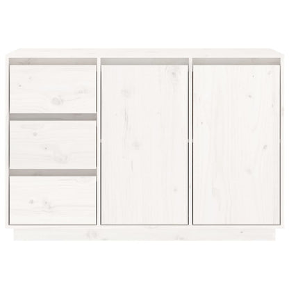 vidaXL Buffet Blanc 111x34x75 cm Bois de pin massif
