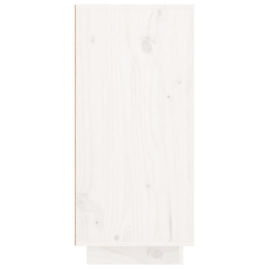 vidaXL Buffet Blanc 111x34x75 cm Bois de pin massif