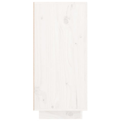vidaXL Buffet Blanc 111x34x75 cm Bois de pin massif