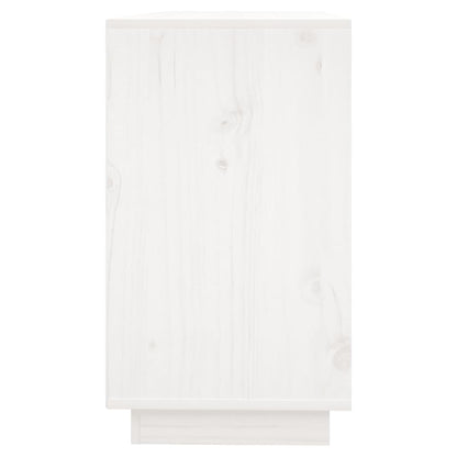 vidaXL Sideboard Weiß 111x34x60 cm Massivholz Kiefer