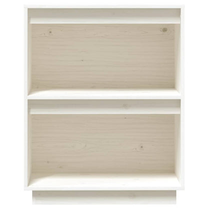 vidaXL Beistellschrank Weiß 60x34x75 cm Massivholz Kiefer