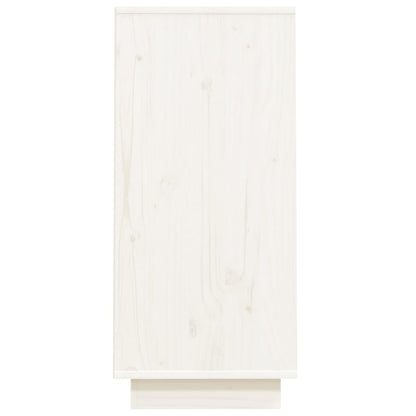 vidaXL Beistellschrank Weiß 60x34x75 cm Massivholz Kiefer