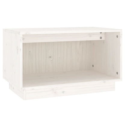 vidaXL Meuble TV blanc 60x35x35 cm Bois de pin massif