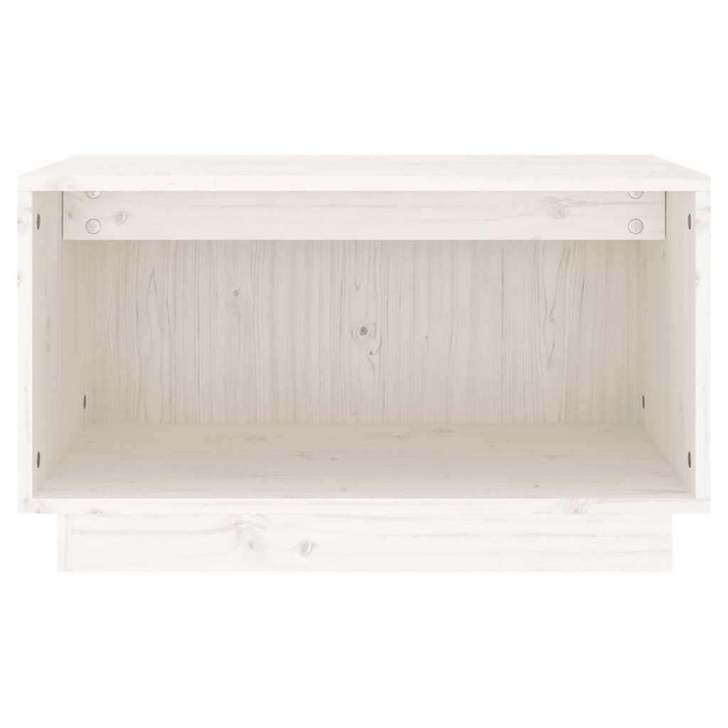 vidaXL Meuble TV blanc 60x35x35 cm Bois de pin massif