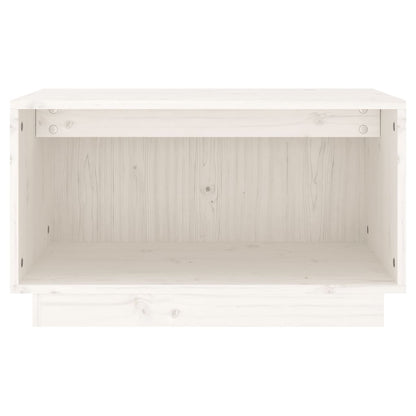 vidaXL Meuble TV blanc 60x35x35 cm Bois de pin massif